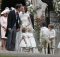 Pippa Middleton and her husband James Matthews leave St Mark's church in Englefield, Berkshire, following their wedding.